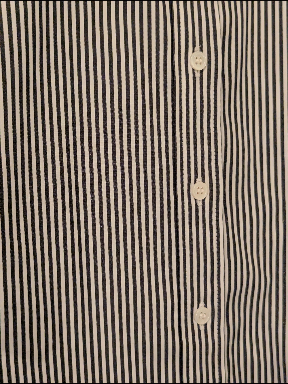 J. Crew Black & White Vertical Stripe Button-Down Shirt - Picture 6 of 8